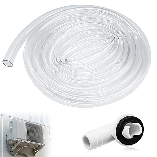 CANIPHA 3Ft Portable Air Conditioner Drain Hose, 3/5 Inch Leakproof AC Drain Hose Kit, Universal AC Drain Hose Drain Pipe Replacement with Hose Connector and Clamp, Window Air Conditioner Unit Parts - Image 1