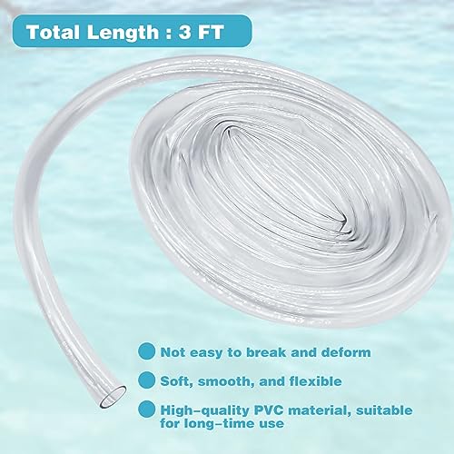 CANIPHA 3Ft Portable Air Conditioner Drain Hose, 3/5 Inch Leakproof AC Drain Hose Kit, Universal AC Drain Hose Drain Pipe Replacement with Hose Connector and Clamp, Window Air Conditioner Unit Parts - Image 5