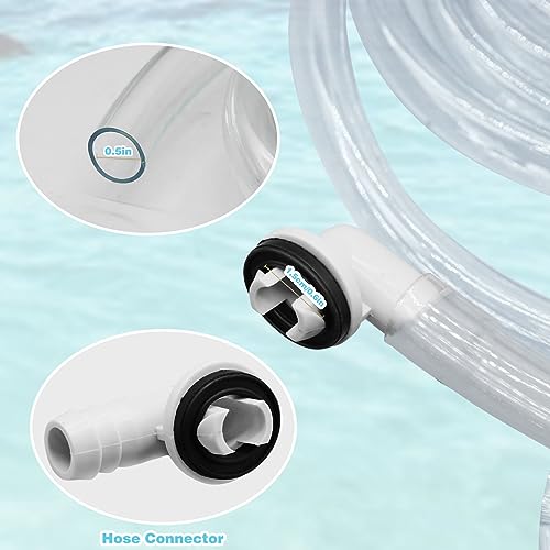 CANIPHA 3Ft Portable Air Conditioner Drain Hose, 3/5 Inch Leakproof AC Drain Hose Kit, Universal AC Drain Hose Drain Pipe Replacement with Hose Connector and Clamp, Window Air Conditioner Unit Parts - Image 2