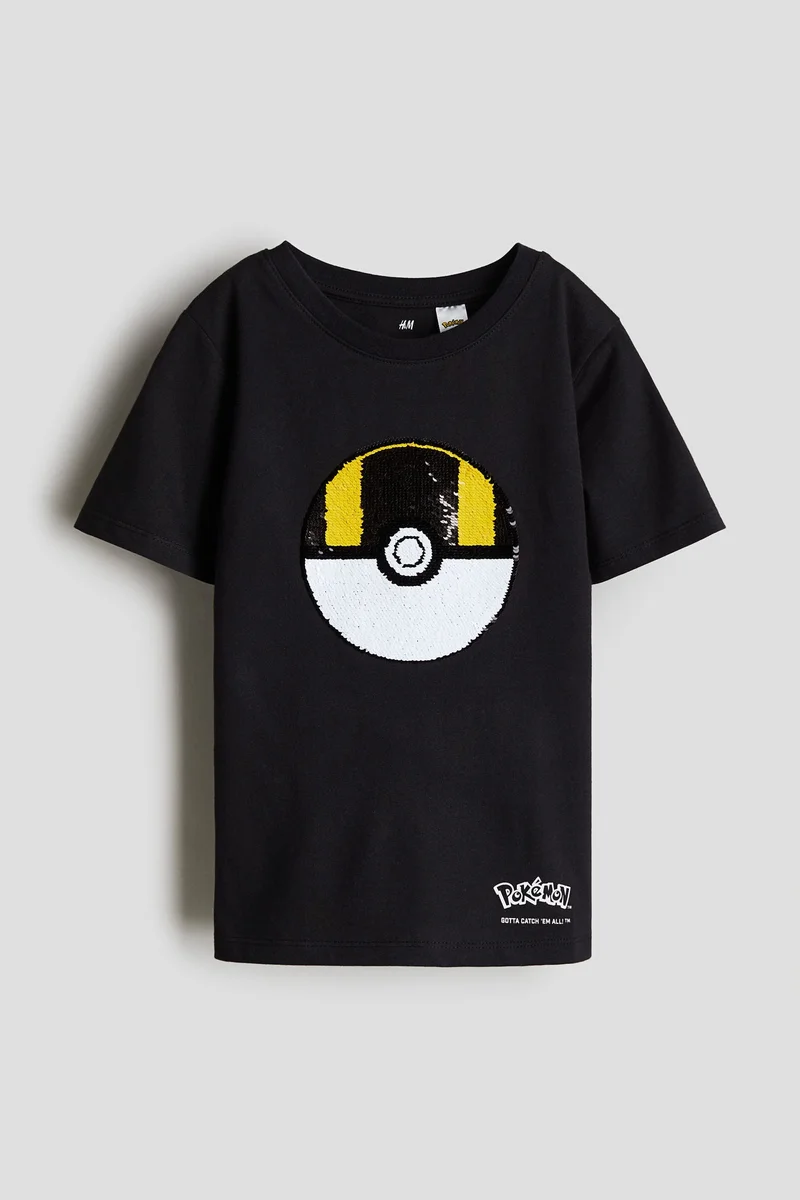 H&M Reversible sequin T-shirt