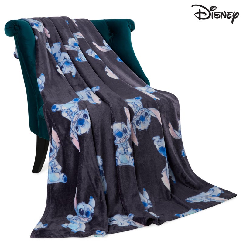 Disney Disney Stitch Fleece Blanket Super Soft Blanket Throw Bed Accessories 150 x 130 Sofa Throw Bed Blankets Baby Yoda Gifts (Blue Stitch) - Image 3