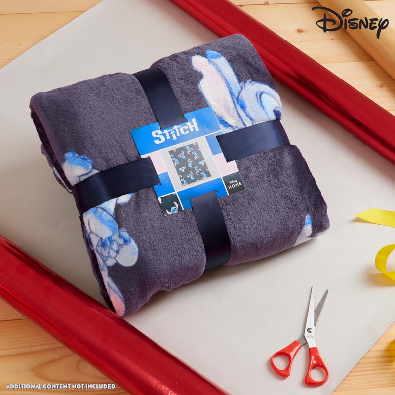 Disney Disney Stitch Fleece Blanket Super Soft Blanket Throw Bed Accessories 150 x 130 Sofa Throw Bed Blankets Baby Yoda Gifts (Blue Stitch) - Image 2