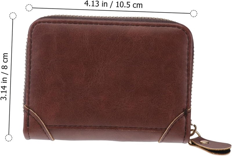 BESTonZON Genuine Leather Wallet Rfid Blocking Large Capacity Card Holder with Coin Pocket Bifold Billfold for Men and Women Coffee Color Compact Organizer for Travel and Daily Use - Image 2