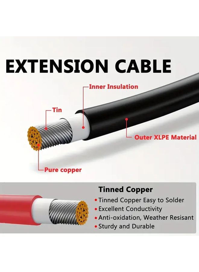 10ft 12AWG MC4 Solar Extension Cable Kit with Male Female Connectors for Car RV - Image 4