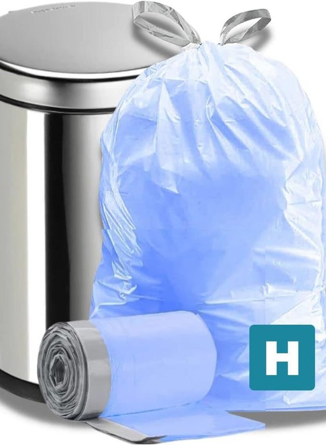 Plasticplace Custom Fit Trash Bags Simplehuman (x) Code H Compatible, Tinted Blue Drawstring Garbage, Liners 8-9 Gallon, 30-35 Liter, 18.5" x 28", 100 Count - Image 1