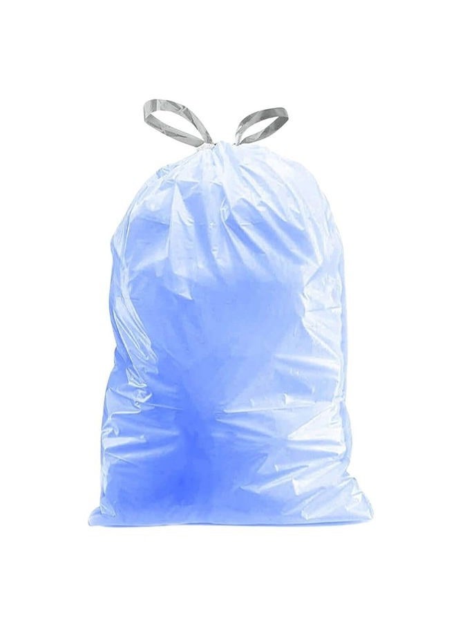 Plasticplace Custom Fit Trash Bags Simplehuman (x) Code H Compatible, Tinted Blue Drawstring Garbage, Liners 8-9 Gallon, 30-35 Liter, 18.5" x 28", 100 Count - Image 4
