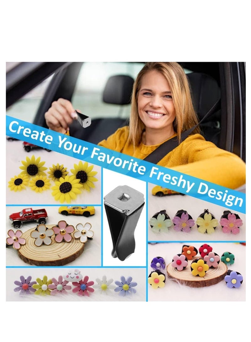 Generic 20 Pcs Black Car Vent Clips - Square Design Air Fresheners for Home, Office & Car Air Conditioner, DIY Smell Remover & Decorative Outlet Clips  - Image 3