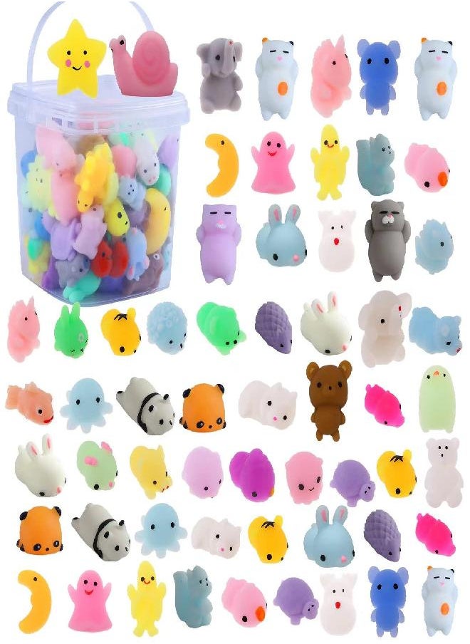 Bingcute 72 pcs Mochi Squishy Toys, Kawaii Squishy Animals for Party Favors Classroom Prize Pinata Easter Fillers Fidget Toys Pack Bulk Squishies Toys Gifts for Boys and Girls Christmas Stocking Valentines  - Image 4