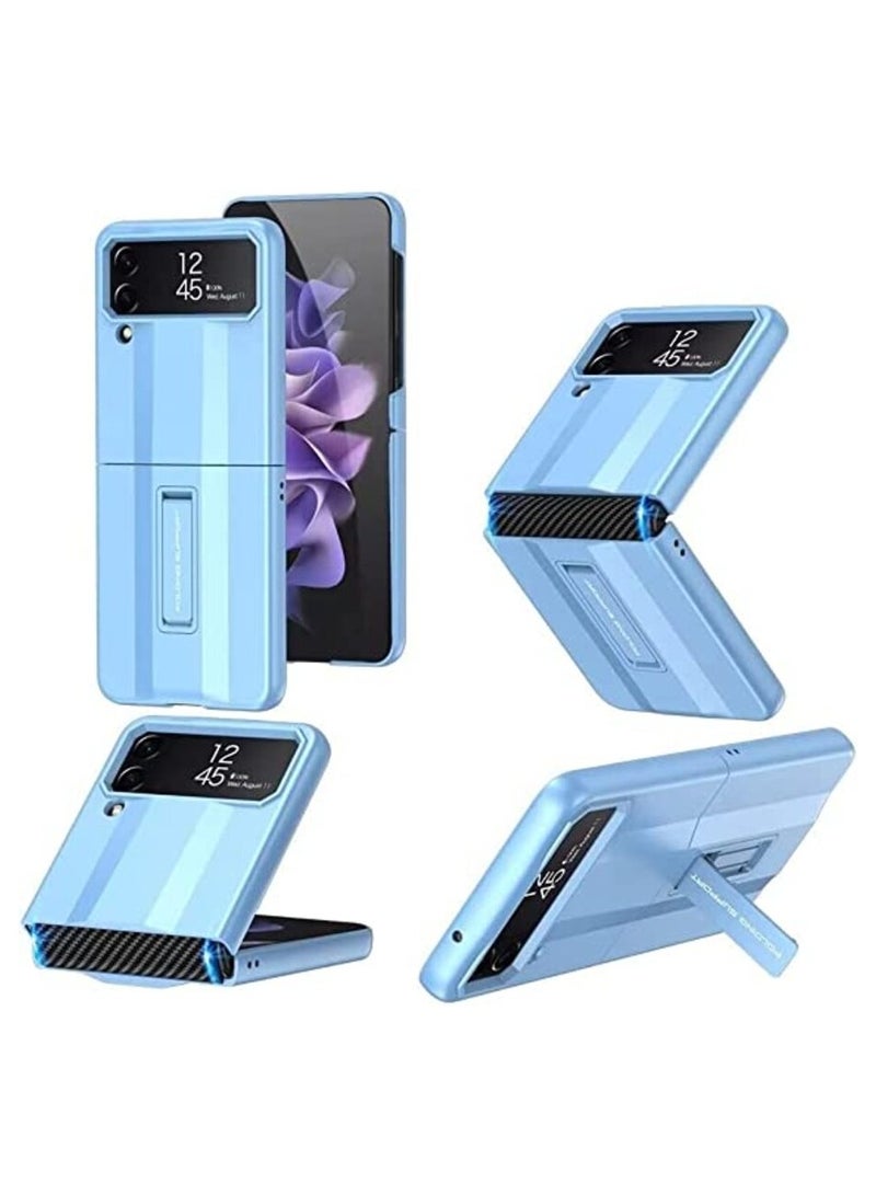 GOLDEN MASK For Samsung Galaxy Z Flip 4 5G Case, Ultra Slim PC Folding Shockproof Scratch-Resistant Mobile Phone Case - (Blue)