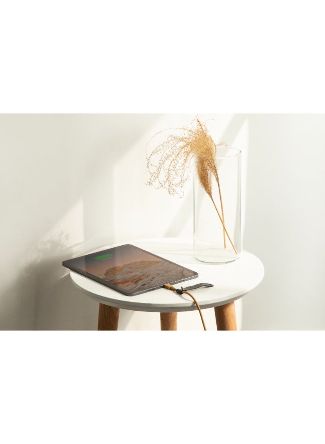 ناتيف يونيون كابل USB-C إلى USB-C بطول 1.2 متر - كابل شحن سريع PD، مصنوع من مادة PET المعاد تدويرها، نايلون مضفر مع حزام جلدي، لهاتف Apple iPhone 15، Galaxy S23، iPad، MacBook، Note، Pixel، AirPods Pro - Image 3