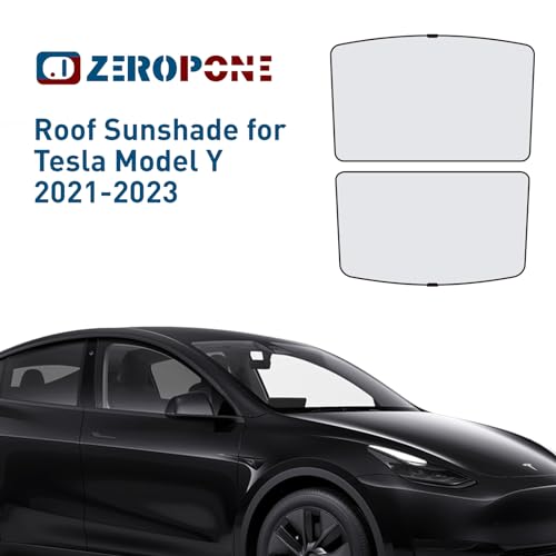 ZeroPone Sunshade Roof for Tesla Model Y, Tesla Accessories Heat Insulation Foldable Glass Sunroof Cover for Model Y 2024 2023 2022 2021 - Image 3