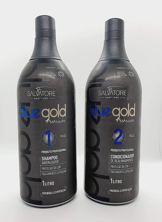 Salvatore 1L Anti-Waste Shampoo, Conditioner Reconstructor - Premium Blue Gold Formulation - Image 2