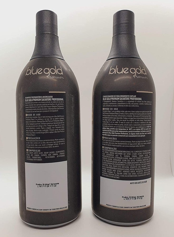 Salvatore 1L Anti-Waste Shampoo, Conditioner Reconstructor - Premium Blue Gold Formulation - Image 3