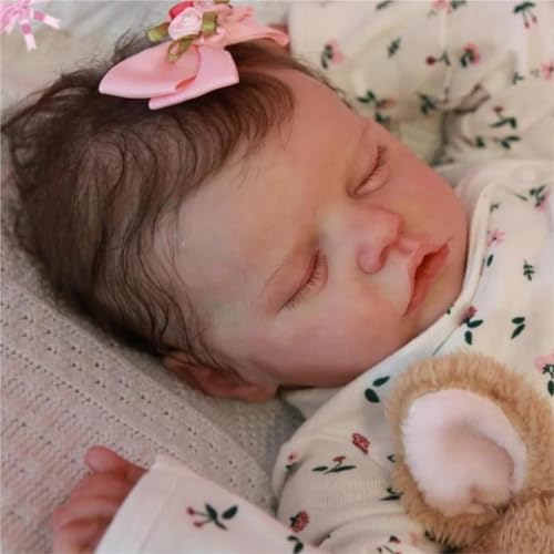 KOKOMANDY 18 inch Lifelike Reborn Doll Full Body Silicone Girl Sleeping Newborn Baby Dolls Realistic Babies Looks Life Like Baby Cute Dolls Closed Eyes for 6 Year Old Girls Gifts - Image 5