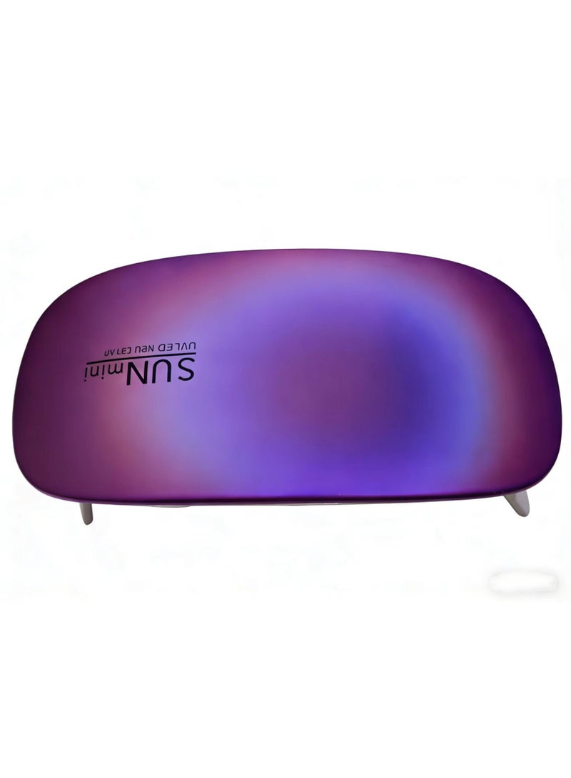 مصباح مسمار قابل للطي للأشعة فوق البنفسجية مع 6 حبات ، مجفف أظافر جل جل محمول صغير 6W UV LED ومصباح علاج - أداة فن الأظافر الاحترافية لجميع طلاء الجل - Image 2