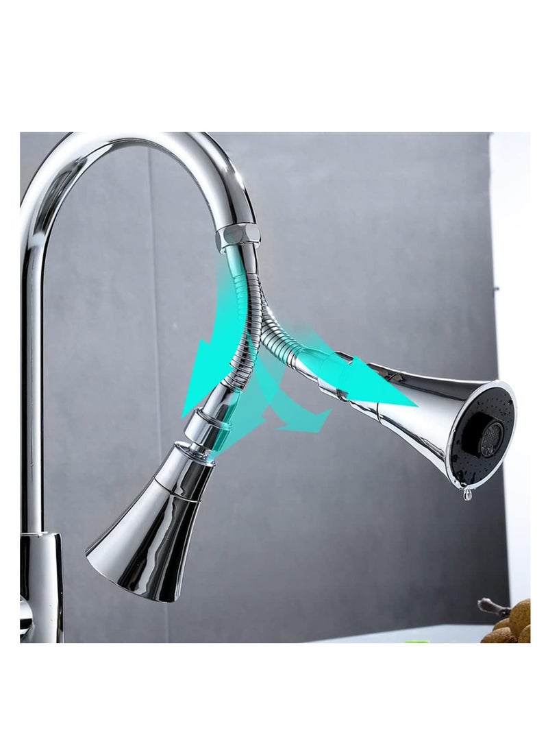 ECVV 360-degree Rotating Faucet Aerator, 3 Modes Extended Kitchen Faucet Sprayer, Aerator, Splash Filter, Movable Water Saving Tap Faucet Extender Kitchen/Bathroom - Image 4