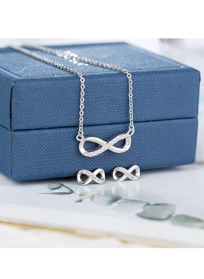 Oasisgalore Crystal Pendant Necklace，Fashion Jewelry Sets for Women Ladies Girls Gift - Image 2