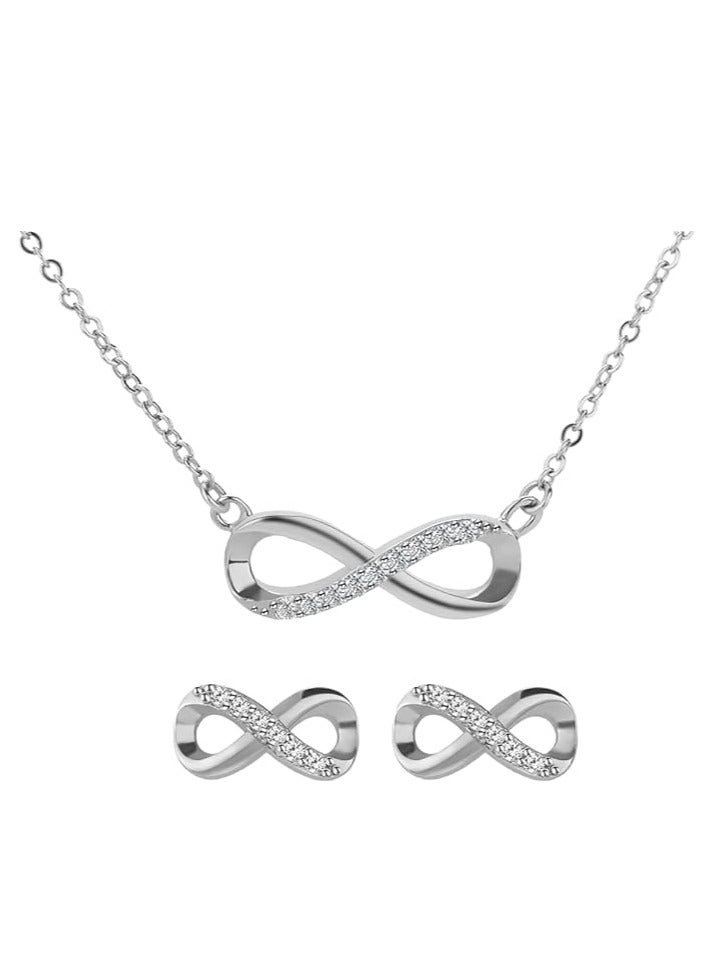 Oasisgalore Crystal Pendant Necklace，Fashion Jewelry Sets for Women Ladies Girls Gift - Image 1