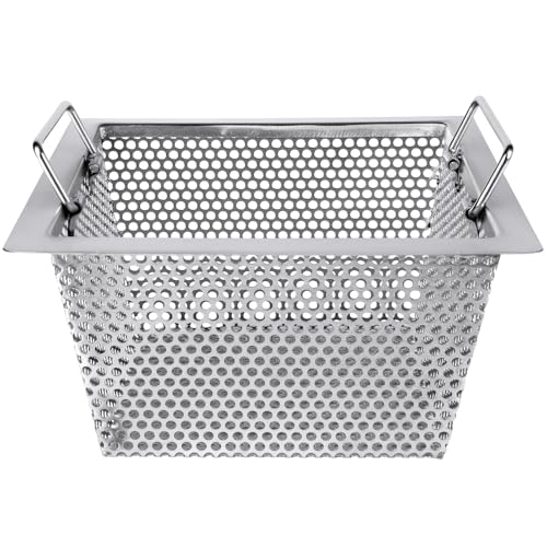 LOVEERCT Commercial Floor Drain Strainer Super Large Drainage Area 10 x 10 x 434 Sink Drain Cover 10Mm Double Handle Basket 304 Stainless Steel Floor Drain Filter Perfect for Restaurant Bar Buffet - Image 3