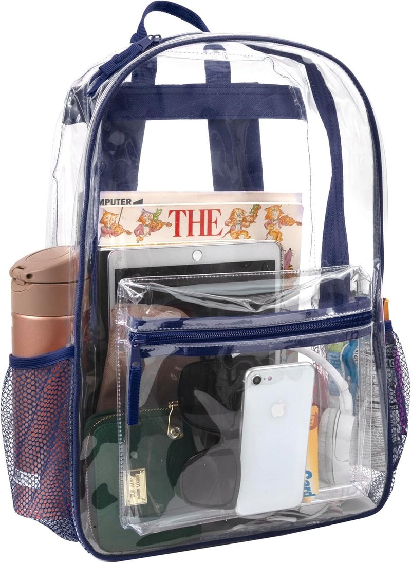 Trailmaker Clear Backpack Heavy Duty with Padded Straps, Side Pockets for Kids, Boys, Girls, School, Stadium Approved Events - Image 5