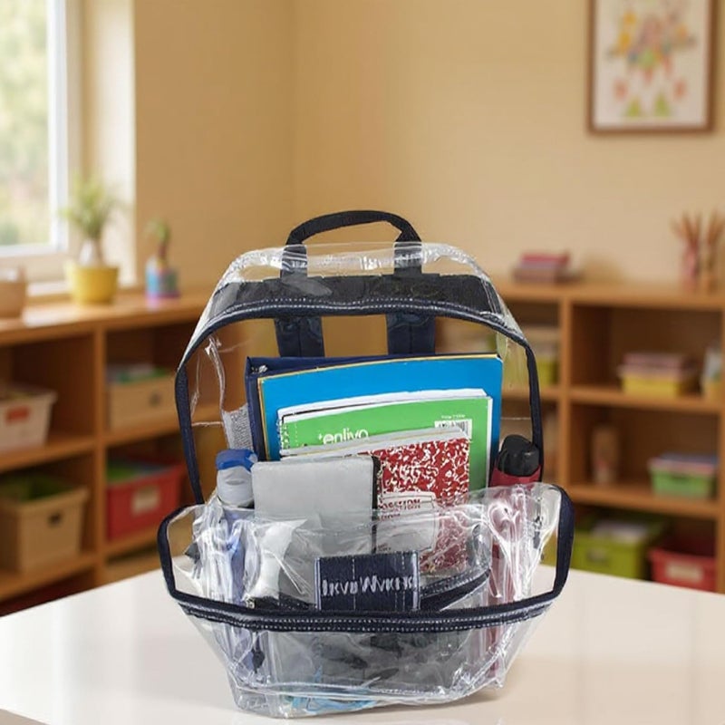 Trailmaker Clear Backpack Heavy Duty with Padded Straps, Side Pockets for Kids, Boys, Girls, School, Stadium Approved Events - Image 4