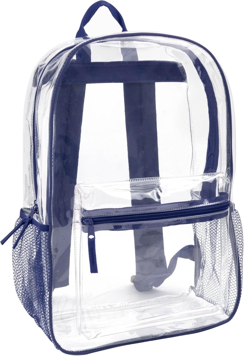 Trailmaker Clear Backpack Heavy Duty with Padded Straps, Side Pockets for Kids, Boys, Girls, School, Stadium Approved Events - Image 1