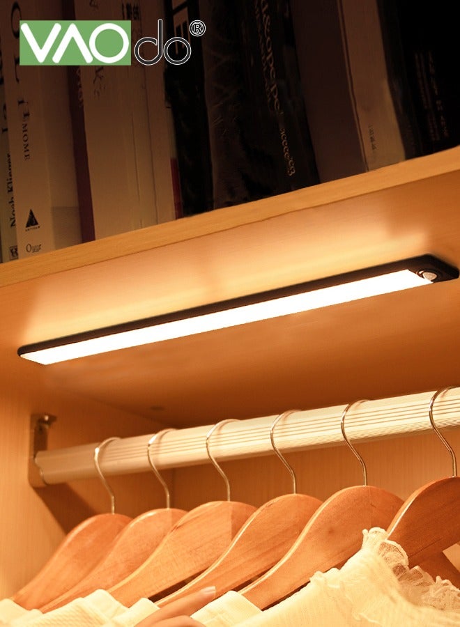 فاو دو إضاءة خزانة مزودة بمستشعر حركة LED، إضاءة خزانة مغناطيسية فائقة النحافة، إضاءة لاسلكية تعمل بالبطارية، إضاءة مطبخ قابلة لإعادة الشحن - Image 3