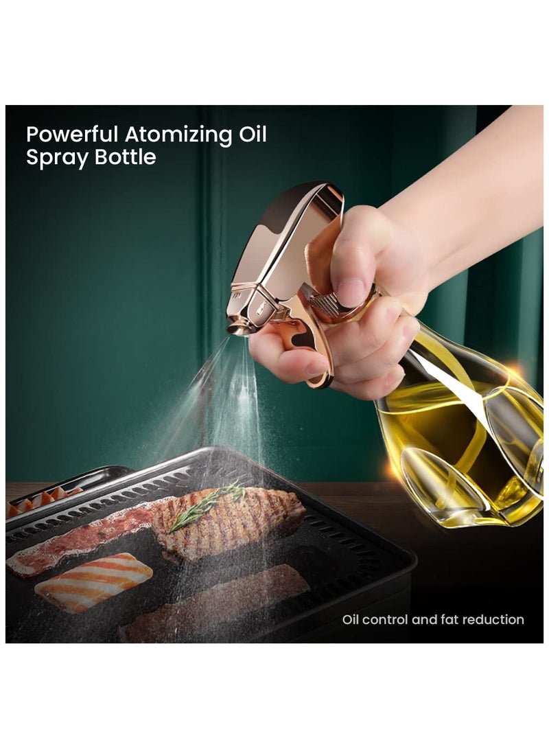 SYOSI Olive Oil Sprayer for Cooking, 240ML Olive Oil Dispensing Oil Sprayers, Olive Oil Sprayer Mister, Oil Spray Glass Bottle for Cooking, Kitchen, Salad, Barbecue (Black) - Image 4