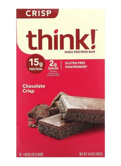Think High Protein Bar Chocolate Crisp 10 Bars 1.48 oz (42 g) 