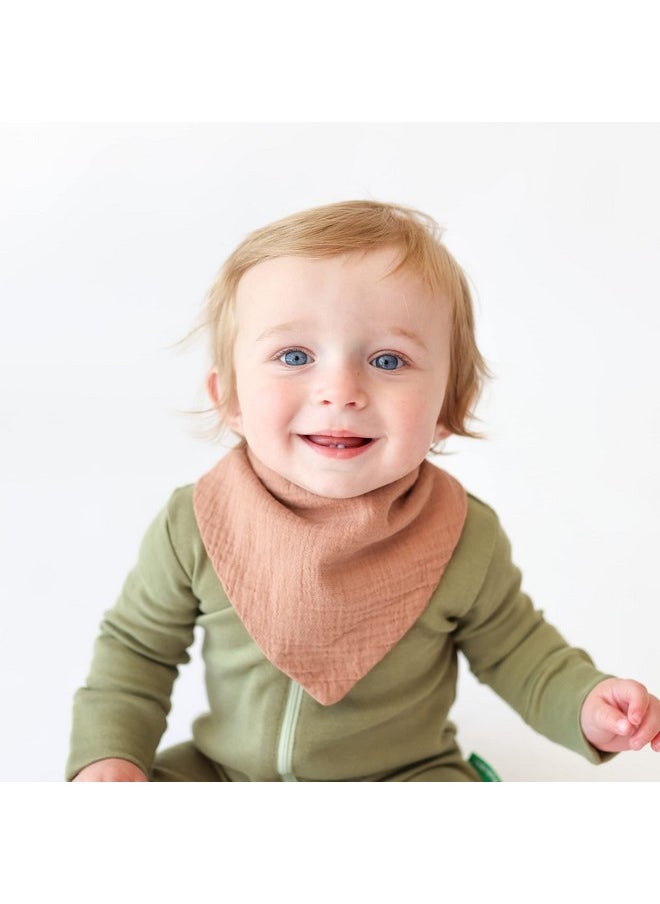 Konssy Muslin Baby Bibs 10 Pack Baby Bandana Drool Bibs 100% Cotton For Unisex Boys Girls10 Solid Colors Set For Teething Drooling  - Image 2