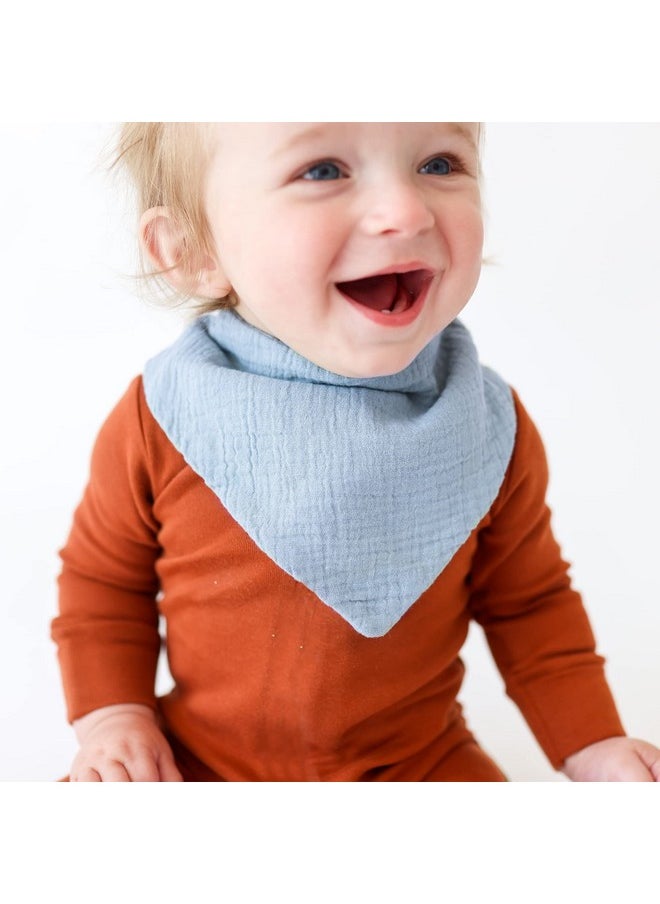 Konssy Muslin Baby Bibs 10 Pack Baby Bandana Drool Bibs 100% Cotton For Unisex Boys Girls10 Solid Colors Set For Teething Drooling  - Image 3