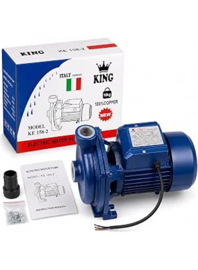 KING KE 158-2 Electric Water Pump 1.0HP, 100% Copper Motor, High Pressure Water Pump, Italy Technology