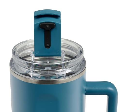 Igloo, 36 oz Tumbler with Handle, Reusable Travel Mug, Stainless Steel Insulated Hydration Cup for Hot & Cold Beverages, Modern Blue - Image 5
