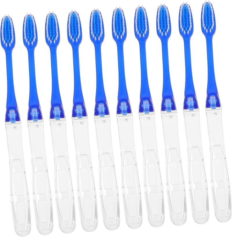 10Pcs Travel Toothbrushes Compact Portable with Soft Bristles for Oral Care Camping Business Trips Gifting - Image 1