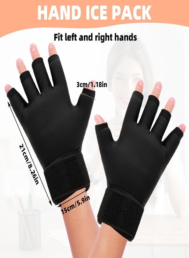 Jitaharay Finger Arthritis Compression Ice Glove for Pain Relief, Adjustable Wrist Strap Hand Wrist Ice Pack for Hot & Cold Therapy, Reusable Gel Cold Pack for Tendinitis, Carpal Tunnel, Black, Small - Image 5