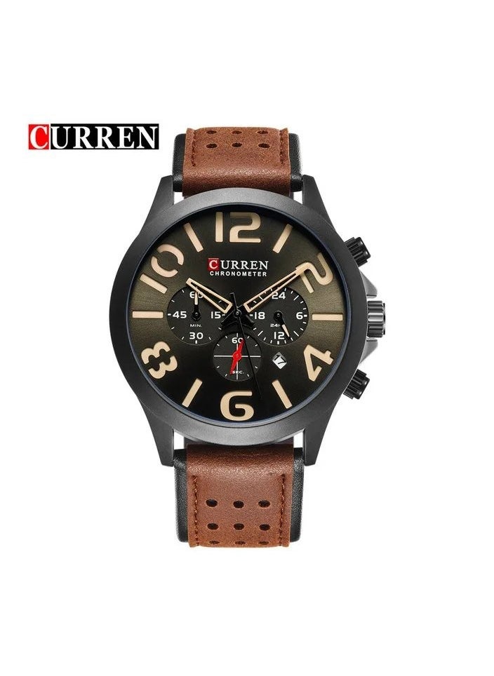 CURREN 8244 Original Brand Leather Straps Wrist Watch For Men - pzsku/ZE6DE7659CEE4DB3C5066Z/45/_/1698236485/b0bf6851-b855-4647-b5a6-62e8a76f0013