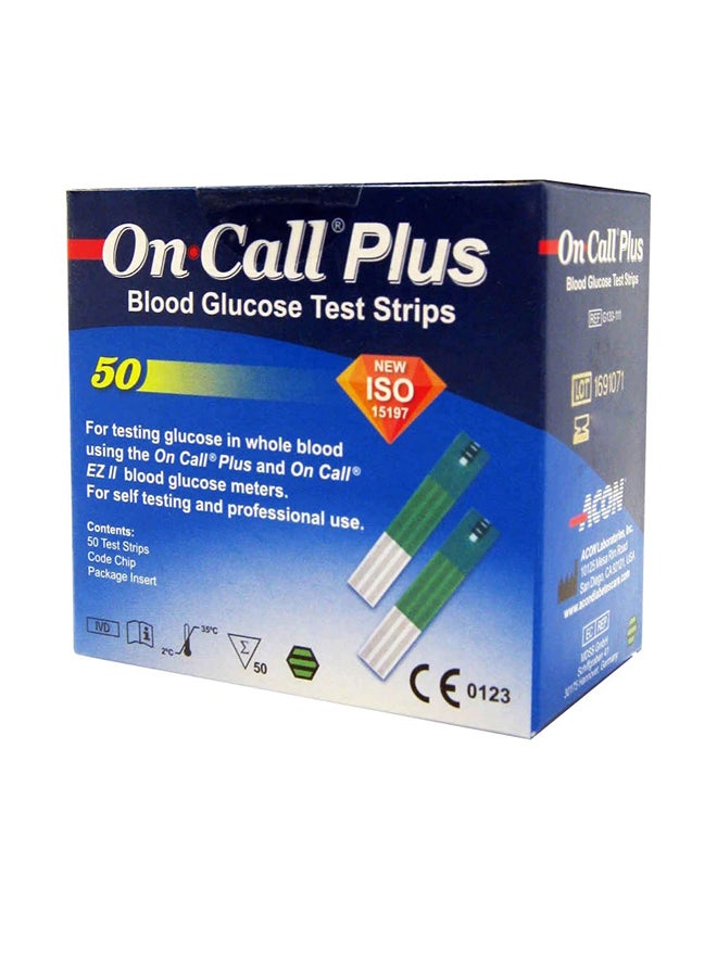 أون كول بلاس 50 قطعة من أشرطة قياس نسبة الجلوكوز في الدم - Image 1
