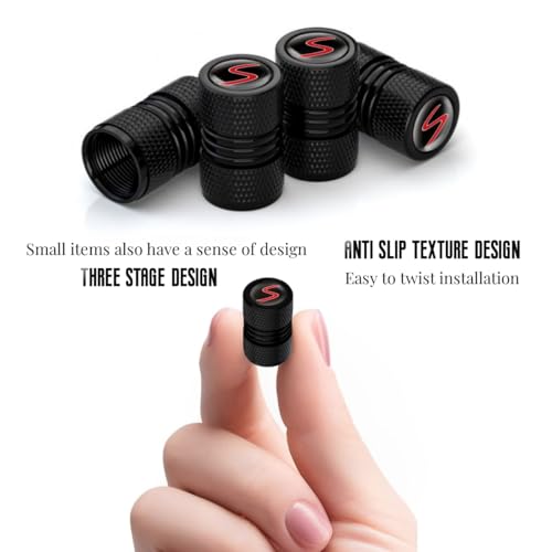 JULOPO Car Wheel Tire Valve Stem Caps Compatible with Mini Cooper s Fashion Tire Air Caps Cover - Image 3