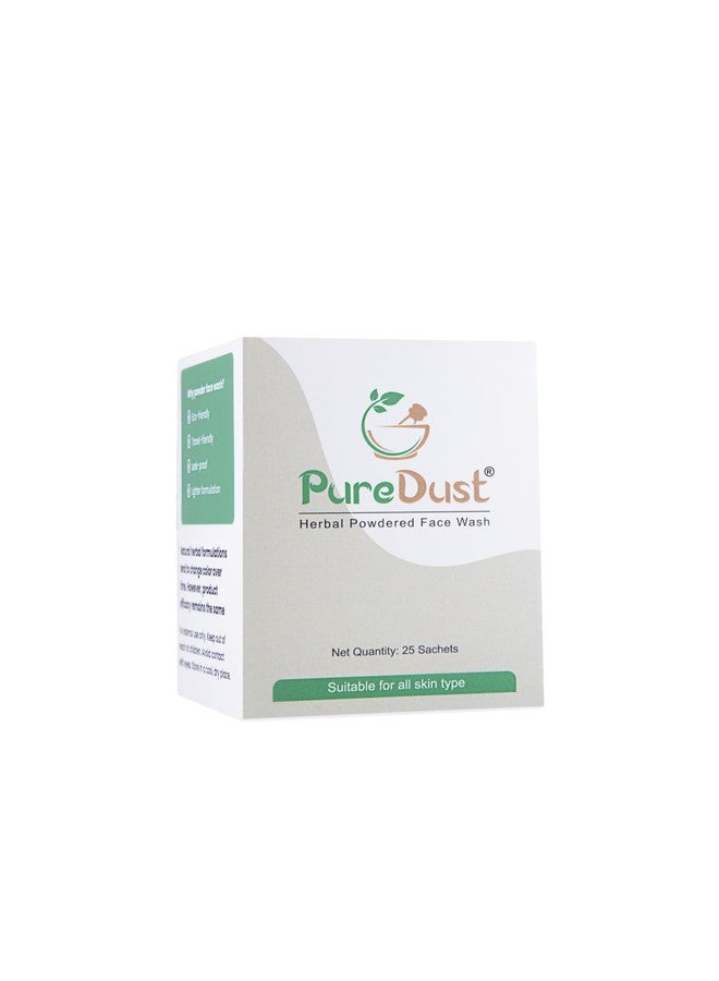 PureDust أكياس غسول الوجه بيور داست الطبيعية المصنوعة من مسحوق الأعشاب لجميع أنواع البشرة، تساعد في تقليل حب الشباب والتحكم في إفراز الزيوت، مناسبة للسفر ومعتمدة من إدارة أمن النقل الأمريكية - تكفي حتى 100 غسلة (عبوة من 25 كيسًا). - Image 2
