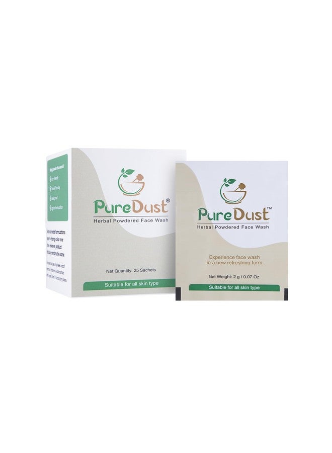 PureDust أكياس غسول الوجه بيور داست الطبيعية المصنوعة من مسحوق الأعشاب لجميع أنواع البشرة، تساعد في تقليل حب الشباب والتحكم في إفراز الزيوت، مناسبة للسفر ومعتمدة من إدارة أمن النقل الأمريكية - تكفي حتى 100 غسلة (عبوة من 25 كيسًا). - Image 3