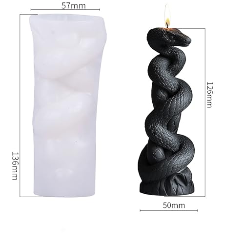 EVERELAM Snake Candle Mold - Animal & Bear Resin Casting Molds, Silicone Clay Jewelry Molds, Candle Making Craft Supplies - Image 2