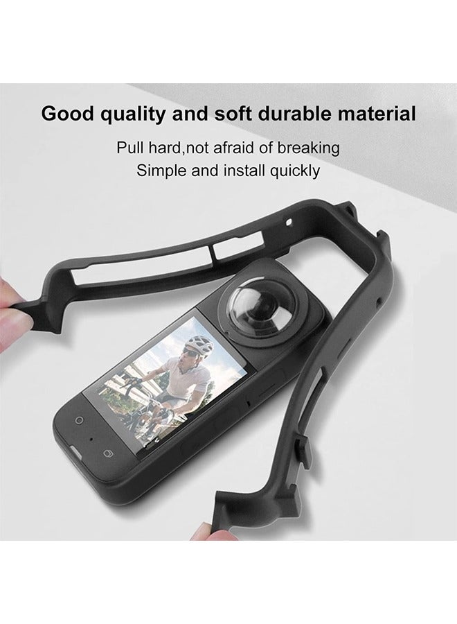 Plastic Protective Frame for Insta360 X3, Anti-wear Cover Case with Adapter Mount  Screw, Insta360 X3 Accessories(Black) - Image 4