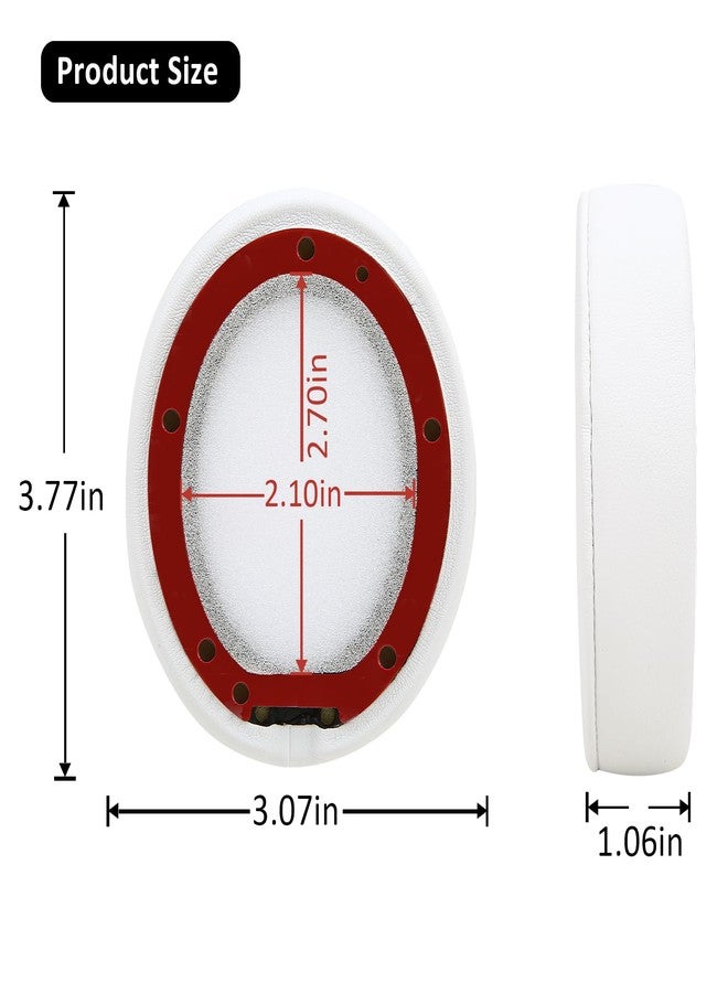 EARROCK Ear Cushions for Beats Studio 2& Studio 3 (B0501, B0500) with Noise Isolation Memory Foam and Protein Leather Sweat-Proof (White) - Image 5