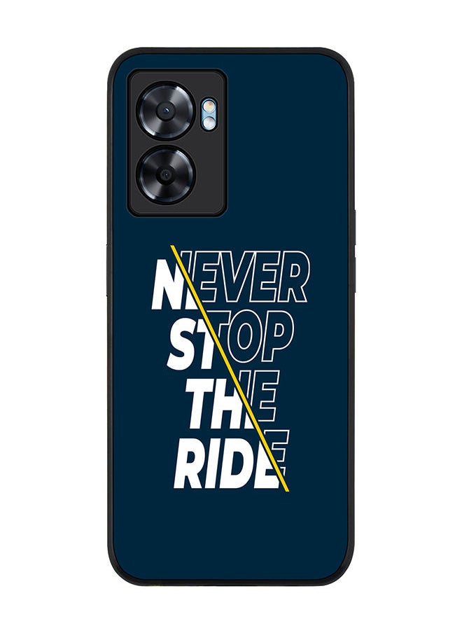 Stylizedd Rugged Black edge case for Oppo A57 Slim fit Soft Case Flexible Rubber Edges Anti Drop TPU Gel Thin Cover - Never stop the ride  - Image 1