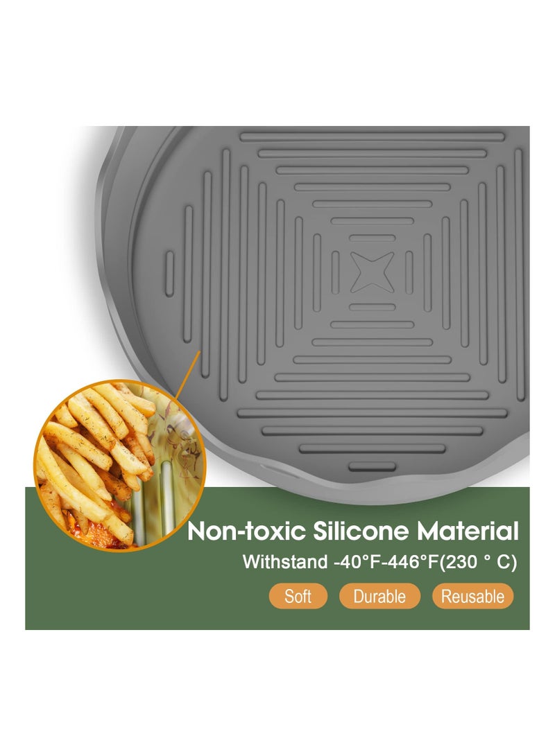 Y&D Air Fryer Silicone Liners, 2 Pack 7.8 inch Foldable Accessories, Reusable Replacement Oven Insert Round Baking Tray, Easy Cleaning Food Safe Bowl for 3 to 5 Qt Pot  - Image 2