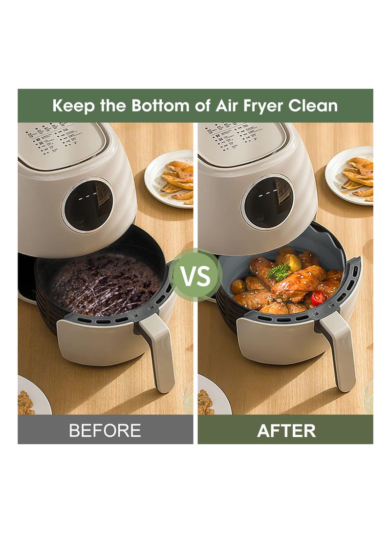 Y&D Air Fryer Silicone Liners, 2 Pack 7.8 inch Foldable Accessories, Reusable Replacement Oven Insert Round Baking Tray, Easy Cleaning Food Safe Bowl for 3 to 5 Qt Pot  - Image 4