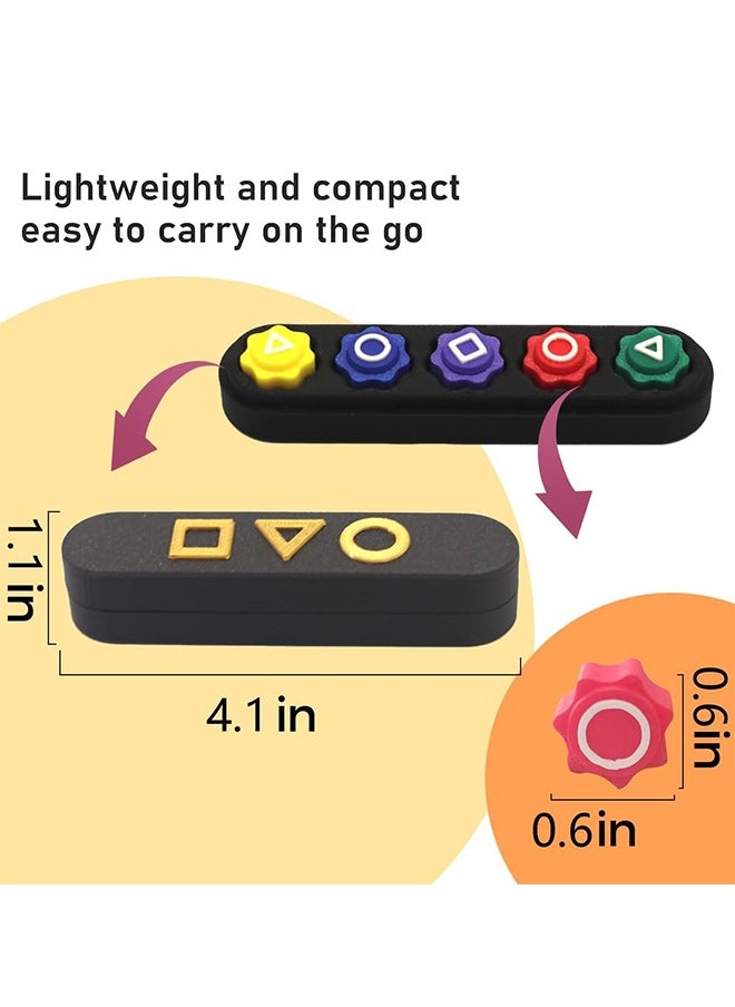 Organizer 2025 Korean Gonggi Game, 5PCS Gong-Gi Game Set, Korean Traditional Play Game Gonggi Stone Set Hand Eye Coordination Training Family Travel Games  - Image 2