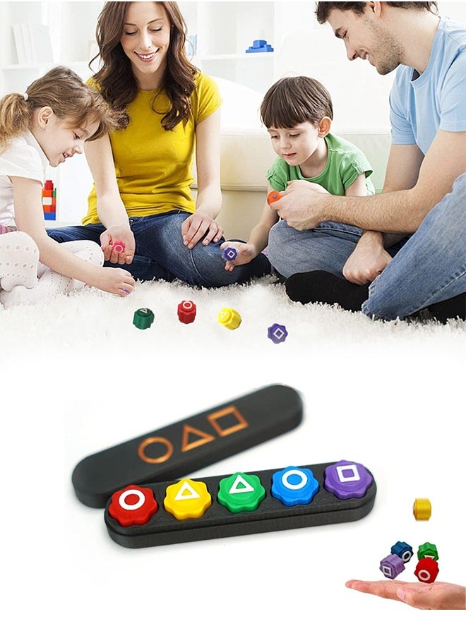 Organizer 2025 Korean Gonggi Game, 5PCS Gong-Gi Game Set, Korean Traditional Play Game Gonggi Stone Set Hand Eye Coordination Training Family Travel Games  - Image 1