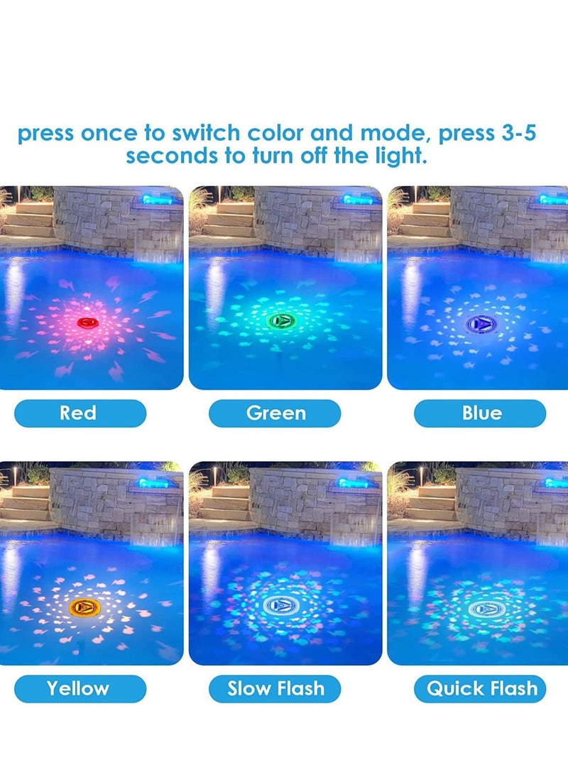 Floating Swimming Pool Lights, Fish Pattern 1PCS Color Changing Light Underwater Float, 4 Colors 2 Modes, Glow Hot Bath Tub Pond Decor Kids Light-up Toy (3AAA Batteries are Needed. Not Included) - Image 4