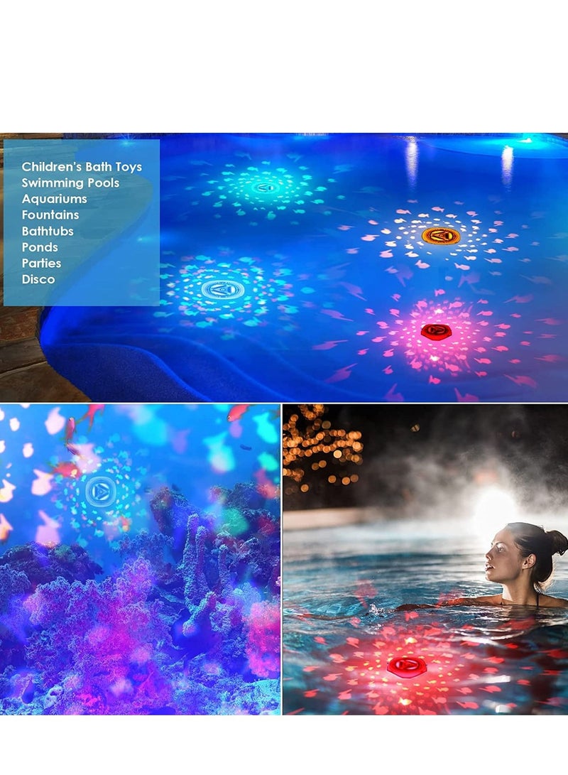 Floating Swimming Pool Lights, Fish Pattern 1PCS Color Changing Light Underwater Float, 4 Colors 2 Modes, Glow Hot Bath Tub Pond Decor Kids Light-up Toy (3AAA Batteries are Needed. Not Included) - Image 2